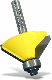 Bevel router bit sample